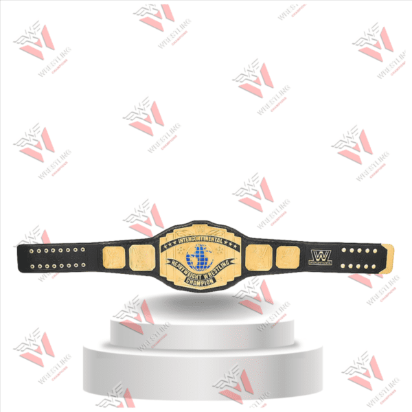 Intercontinental Heavyweight Championship Black Wrestling Replica Title Belt