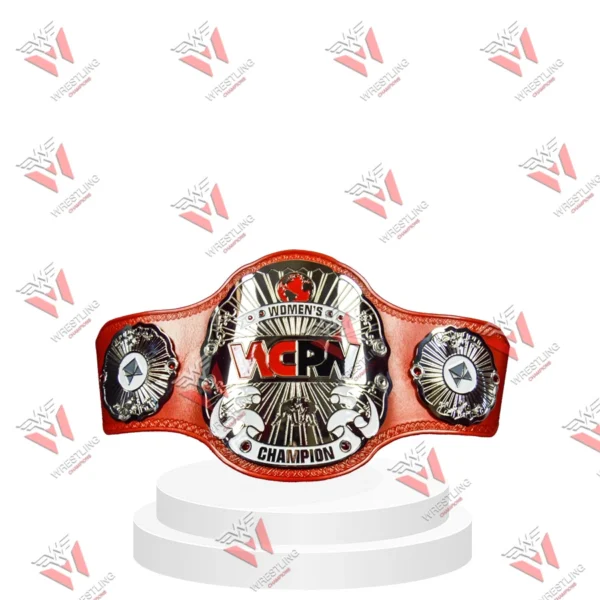 WCPW Women’s Red Championship Wrestling Title Belt