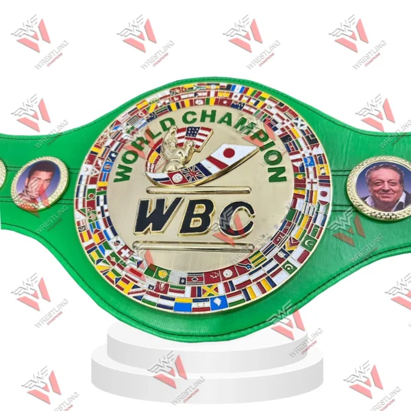 WBC World Boxing Champion Wrestling Title Wrestler Belt Green Strap