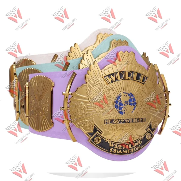 Purple Light Blue White WWE Winged Eagle Championship Replica Title Belt