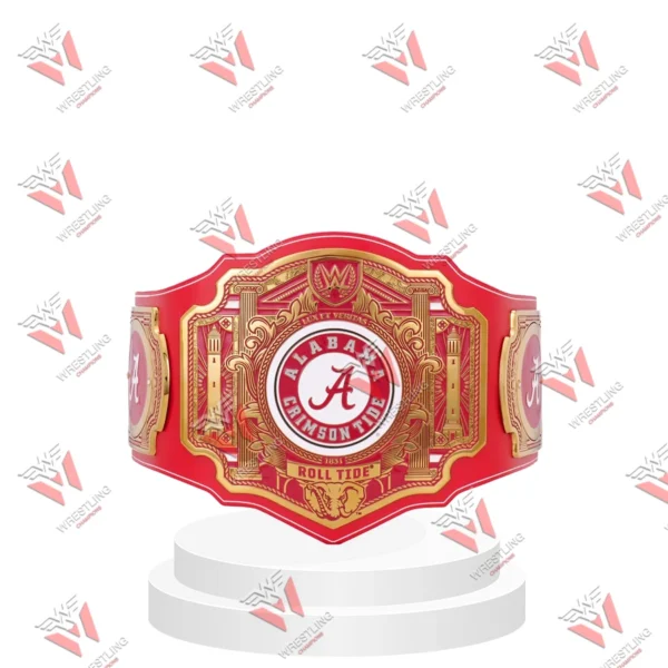 Alabama Crimson Tide Wrestling Championship CNC 4MM & 6MM Legacy Title Belt