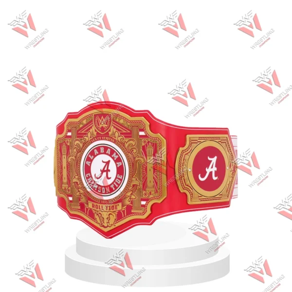 Alabama Crimson Tide Wrestling Championship CNC 4MM & 6MM Legacy Title Belt