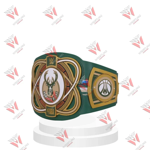 Milwaukee Bucks Championship Legacy Title CNC 4MM & 6MM Wrestling Belt