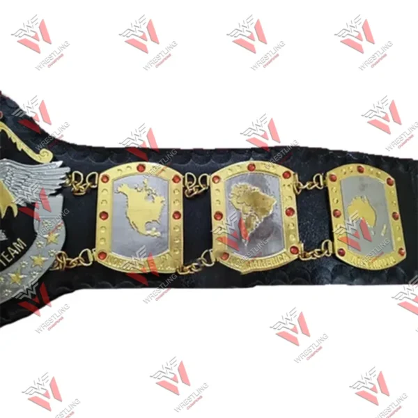 NWA International Tag Team CNC 4MM & 6MM Wrestling Championship Belt