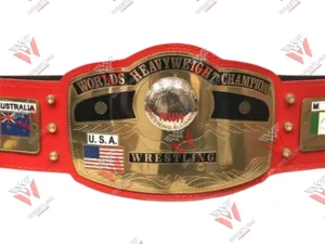 NWA New Wrestling Championship Belt With Red Strap