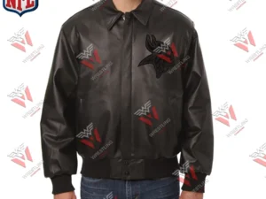 Men’s Minnesota Vikings Wrestling Championship Leather Jacket