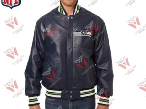 Men’s Seattle Seahawks Wrestling Championship NFL Leather Jacket