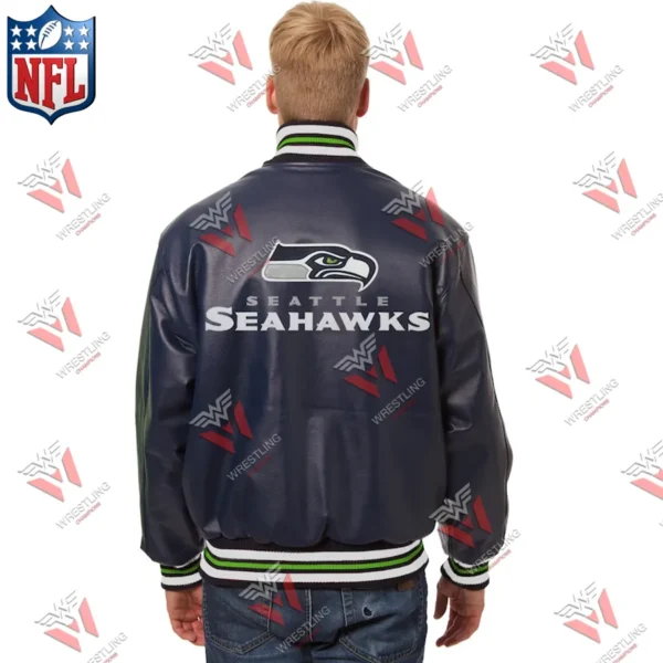 Men’s Seattle Seahawks Wrestling Championship NFL Leather Jacket