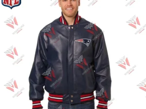 Men’s New England Patriots NFL Varsity Leather Jacket