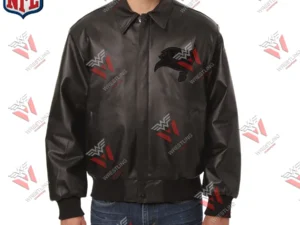 Men’s Tampa Bay Buccaneers Wrestling Championship NFL Leather Varsity Jacket