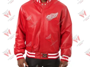 Men’s Detroit Red Wings NHL Leather Jacket