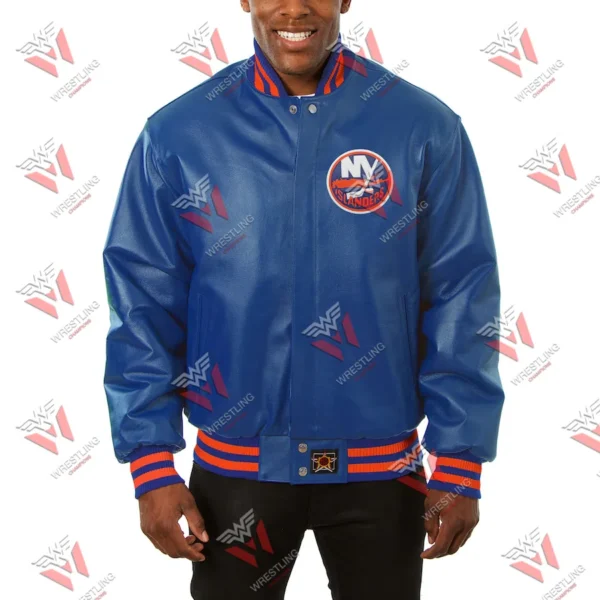 Men’s New York Islanders NHL Leather Jacket