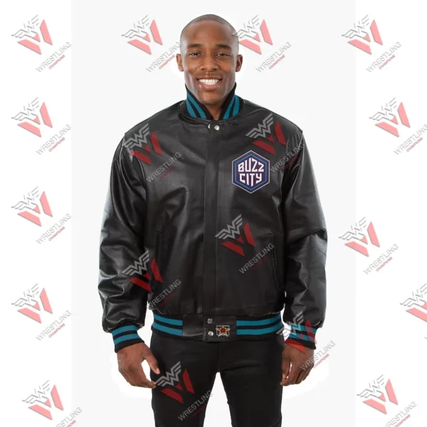 Men’s Charlotte Hornets Black NBA Leather Jacket