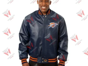 Men’s Oklahoma City Thunder NBA Leather Jacket