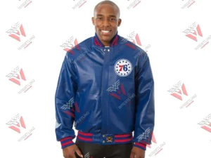 Men’s Philadelphia 76ers NBA Leather Jacket