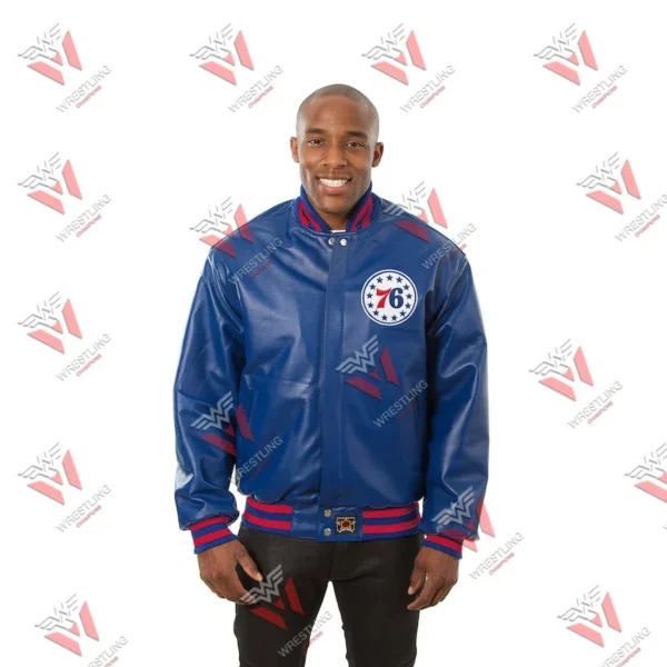 Men’s Philadelphia 76ers NBA Leather Jacket