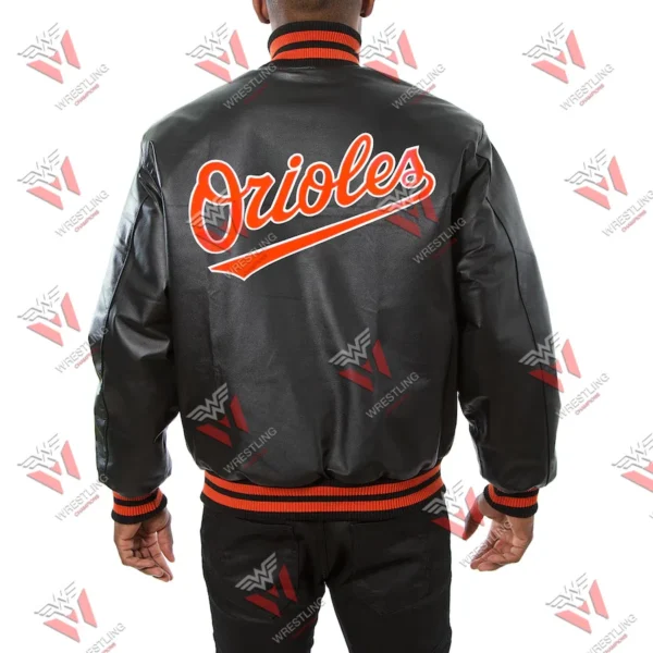 Men’s Baltimore Orioles MLB Leather Jacket