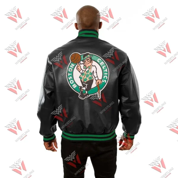 Men’s Boston Celtics Black NBA Leather Jacket