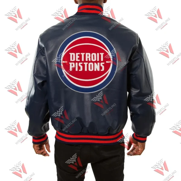 Men’s Detroit Pistons NBA Leather Jacket