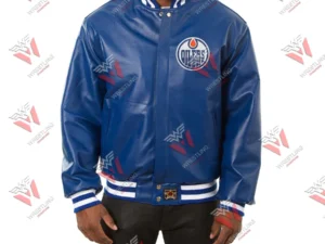 Men’s Edmonton Oilers NHL Leather Jacket