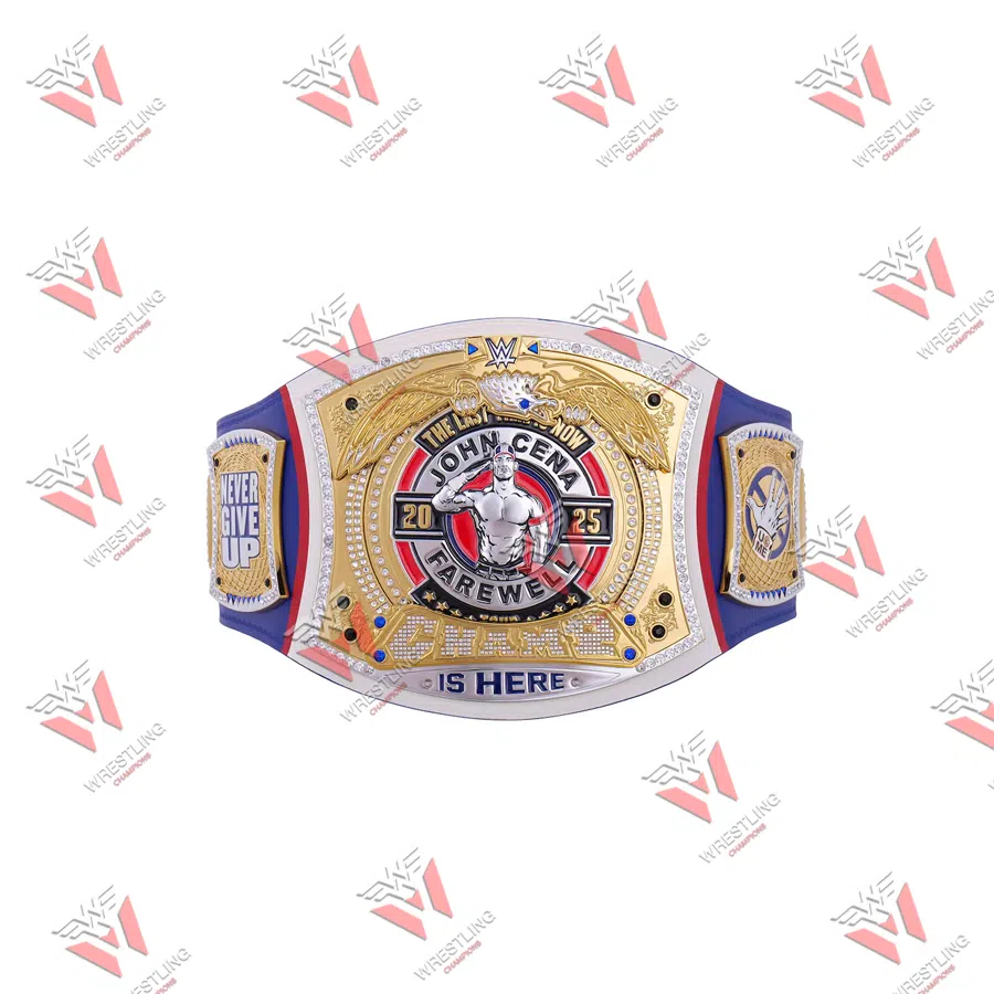 John Cena Farewell 2025 Spinner Wrestling Championship Replica Belt - New Jersey SummerSlam - Blue