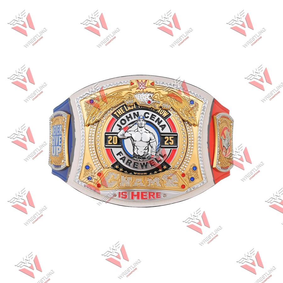 John Cena Farewell Tour 2025 Paris Spinner Wrestling Championship Replica Title Belt
