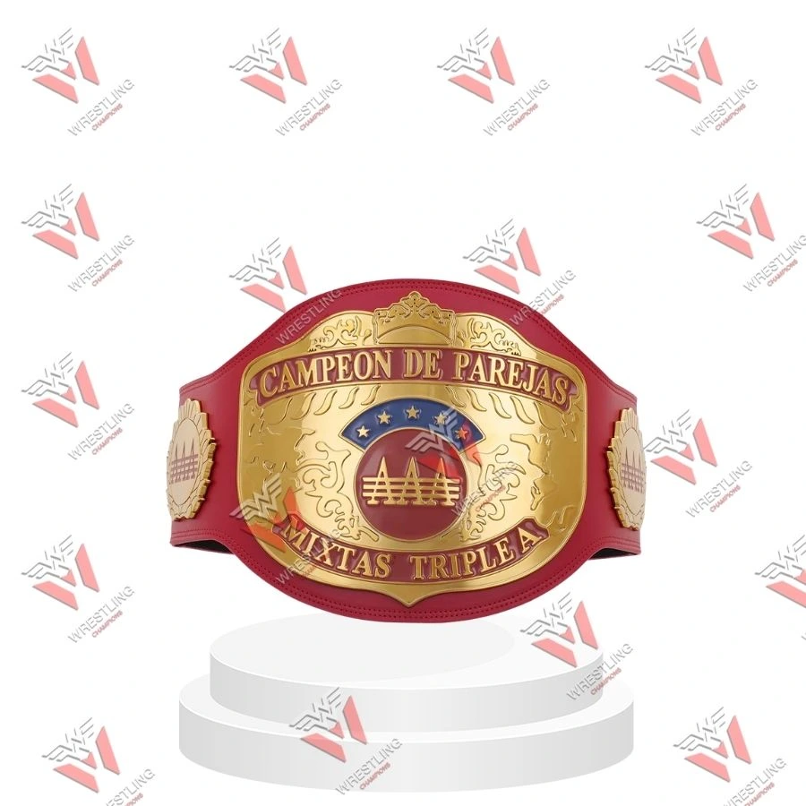 AAA World Mixed Tag Team Championship Wrestling Title Belt