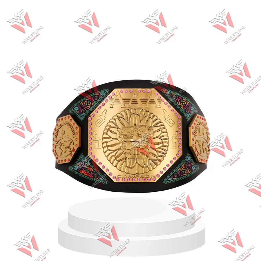 AAA Día de los Muertos Mega Championship Wrestling Title Belt