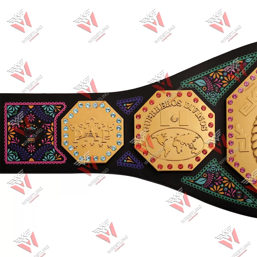 AAA Día de los Muertos Mega Championship Wrestling Title Belt