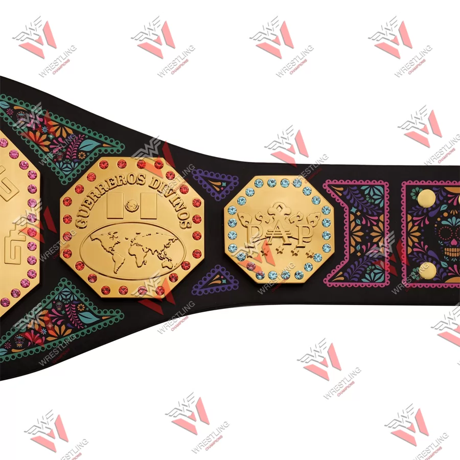 AAA Día de los Muertos Mega Championship Wrestling Title Belt