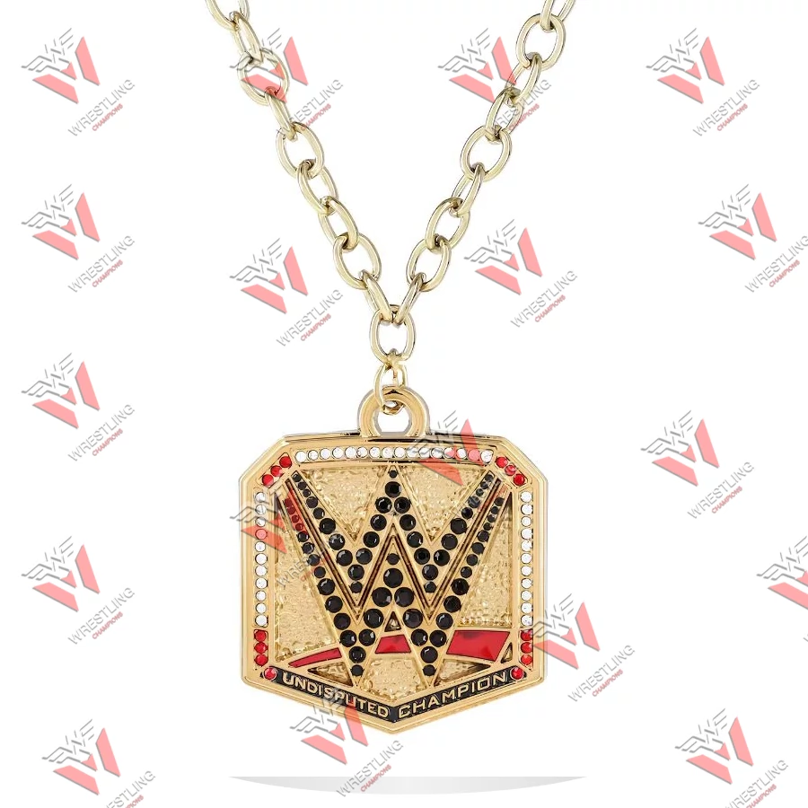 Uundisputed WWE Championship 24K Gold Pendant Necklace