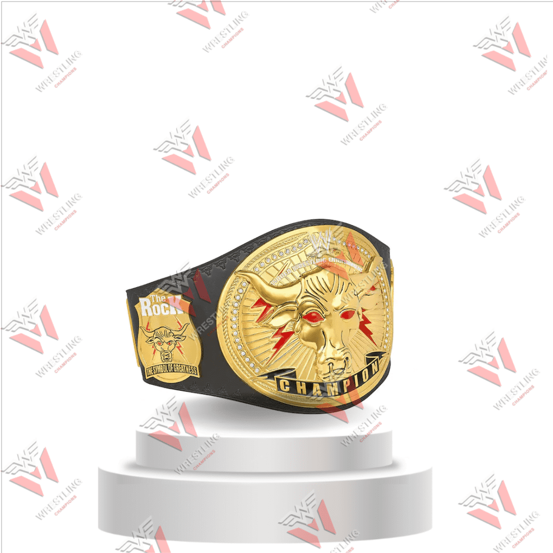 The Rock Brahma Bull Heavyweight Championship Wrestling Replica Title Belt