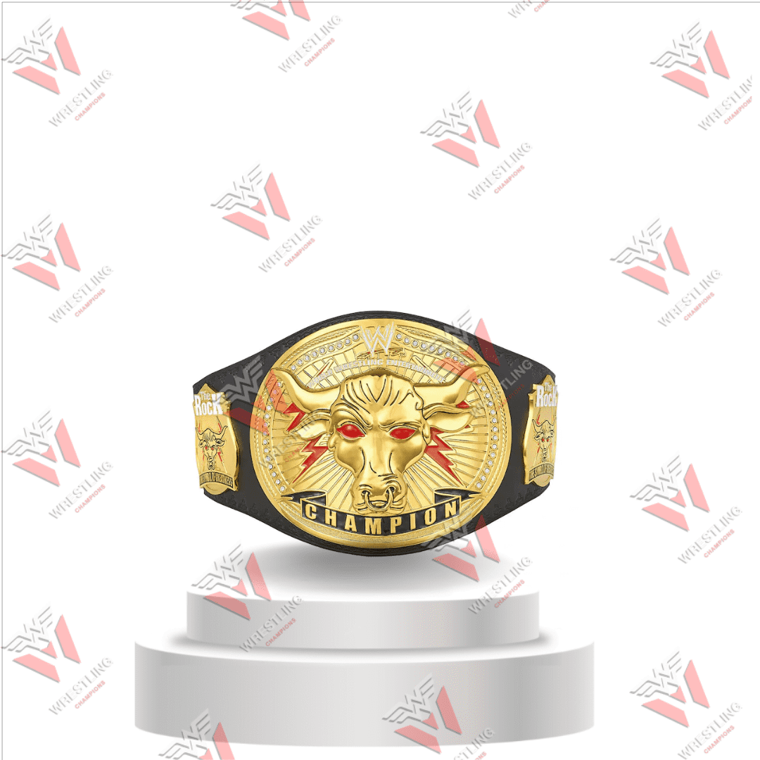 The Rock Brahma Bull Heavyweight Championship Wrestling Replica Title Belt