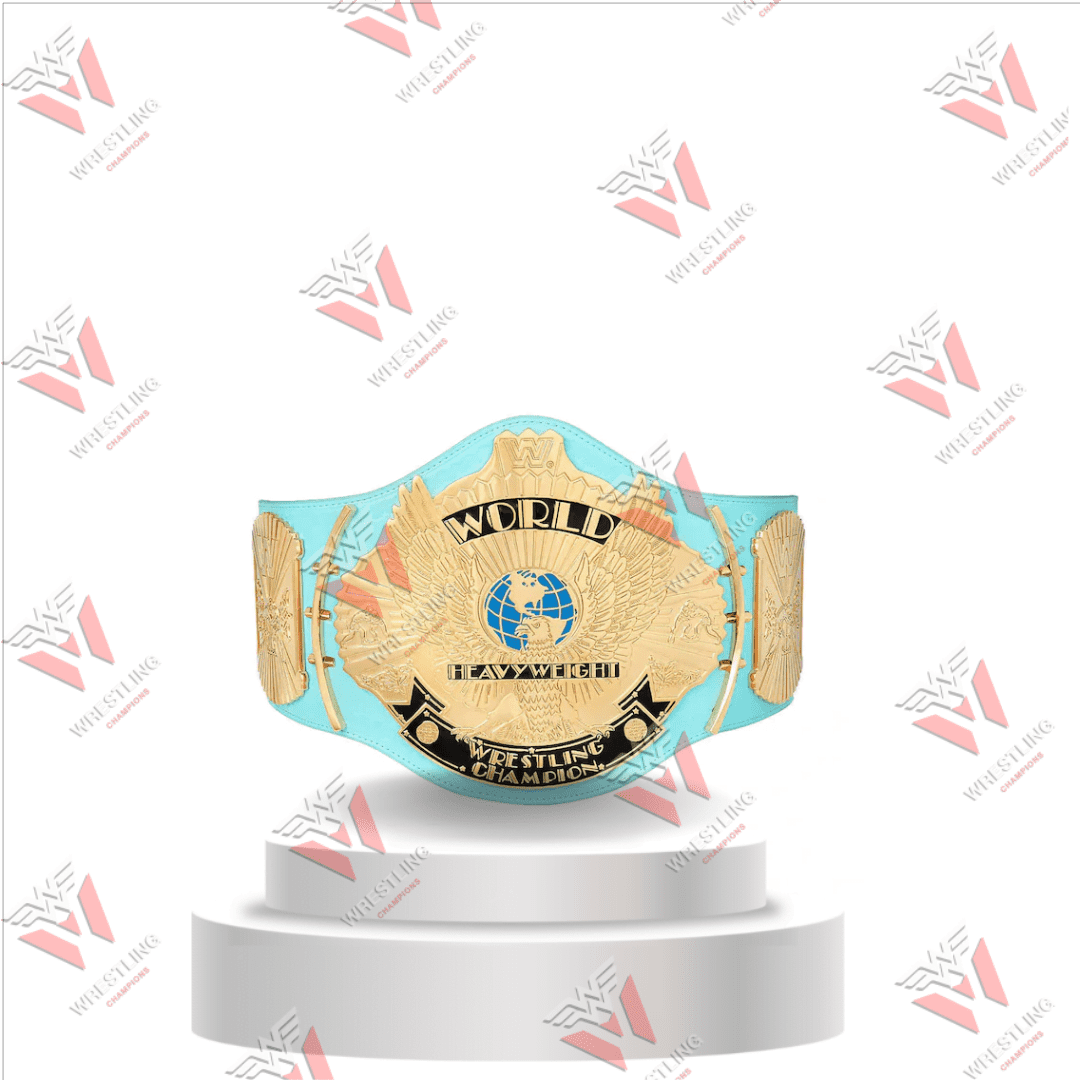 Blue Winged Eagle Heavyweight Championship Wrestling Replica Title Belt