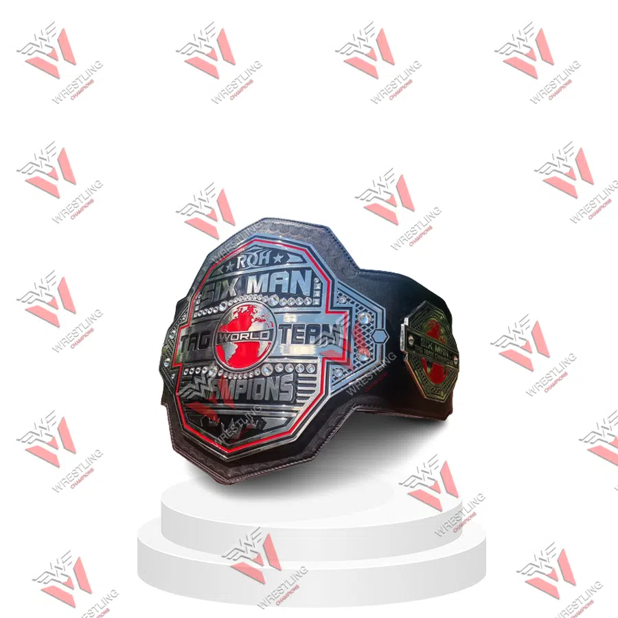 ROH Six Man World Tag Team Championship Wrestling Title Belt