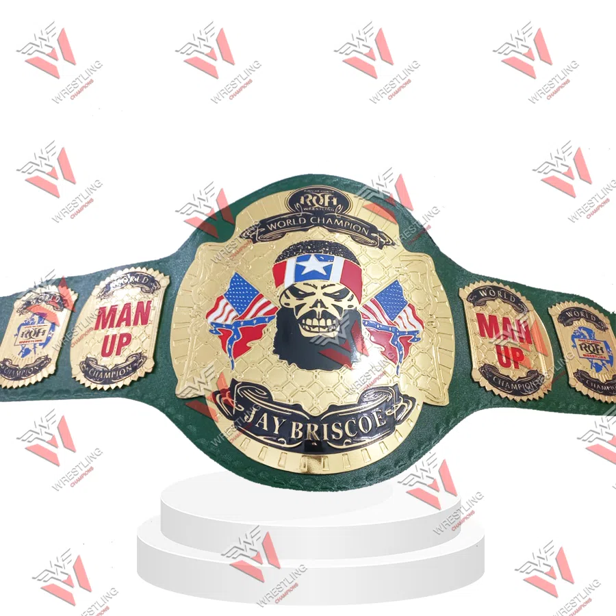 ROH Jay Briscoe Man Up World Championship Wrestling Title Belt