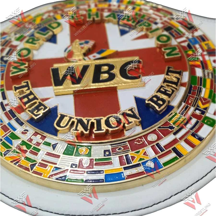 WBC World Boxing Champion Wrestling Title Wrestler Belt White Strap