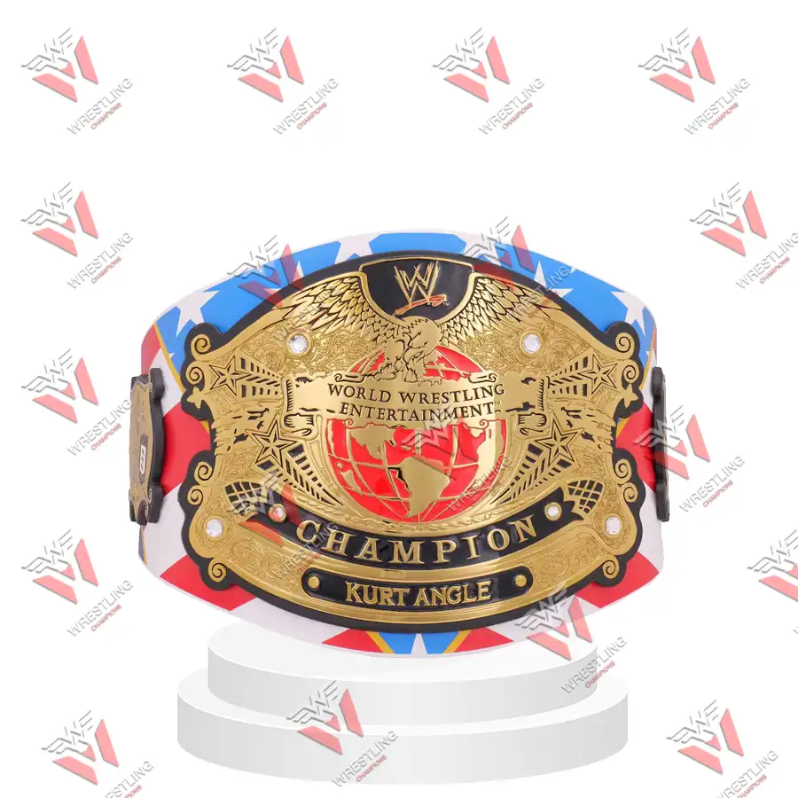 WWE Kurt Angle Signature Series Championship CNC 4MM & 6MM Wrestling Replica Title Belt