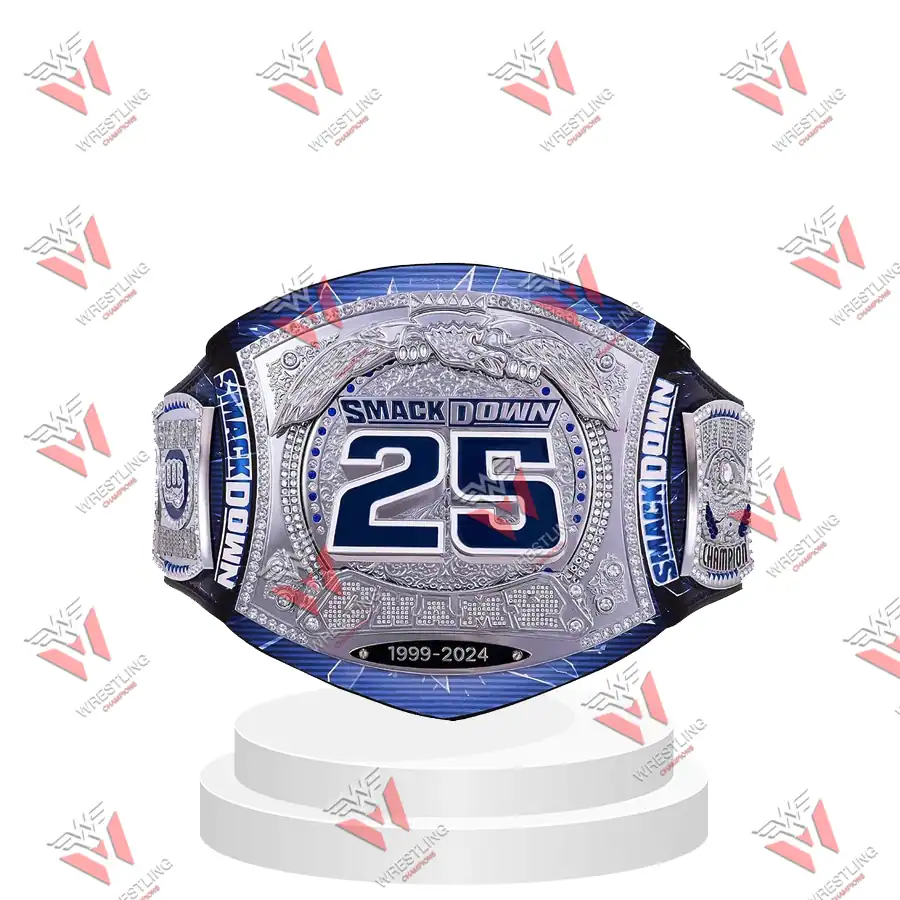 WWE SmackDown 25 Years Special Edition Spinner Wrestling CNC 4MM & 6MM Title Belt