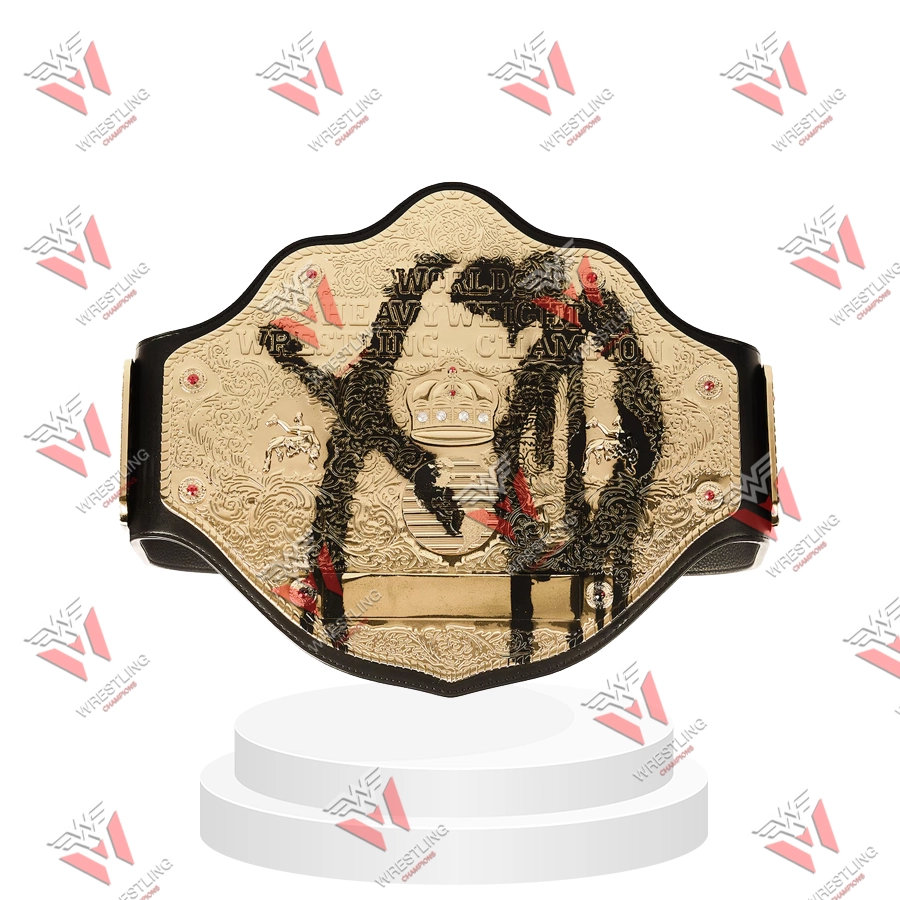 XO Big Gold World Heavyweight Championship Wrestling Title Belt