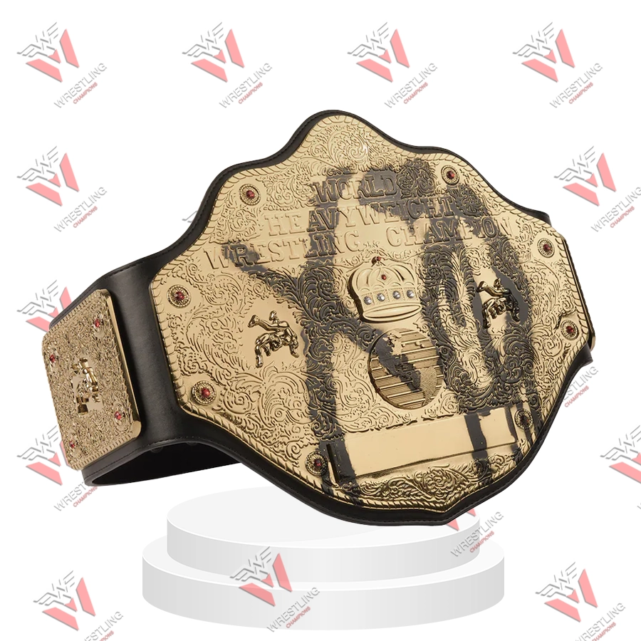 XO Big Gold World Heavyweight Championship Wrestling Title Belt