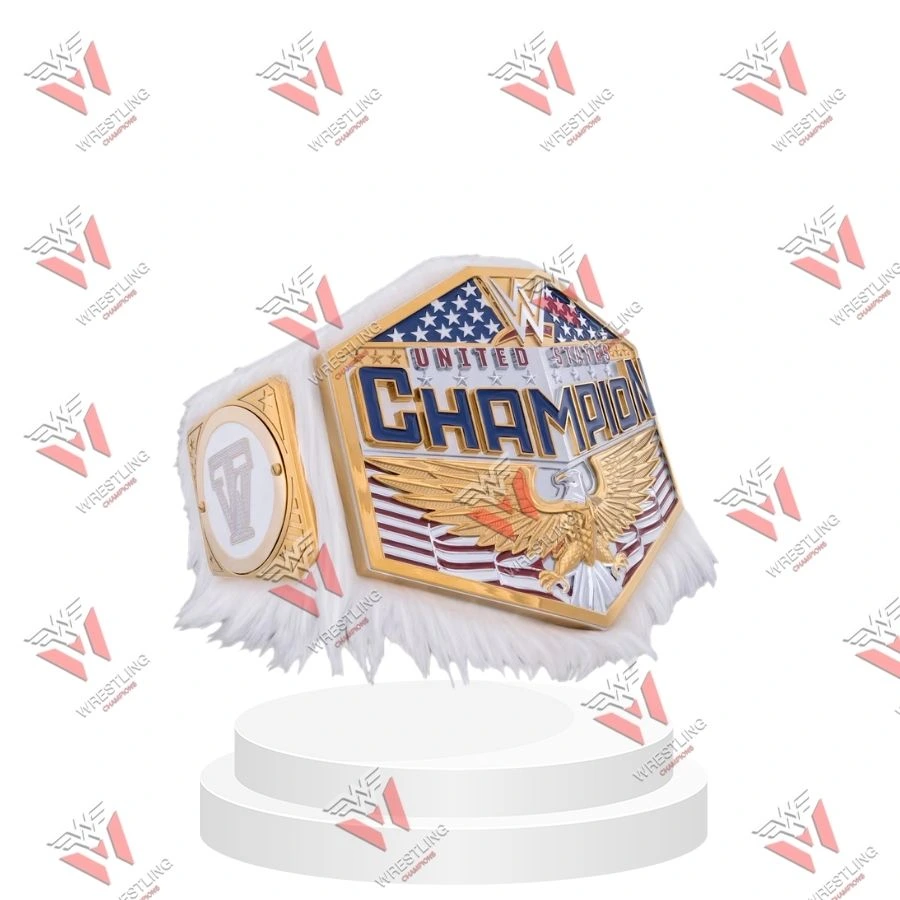 Trick Williams Limited Edition Fur United States Wrestling Championship Title Belt