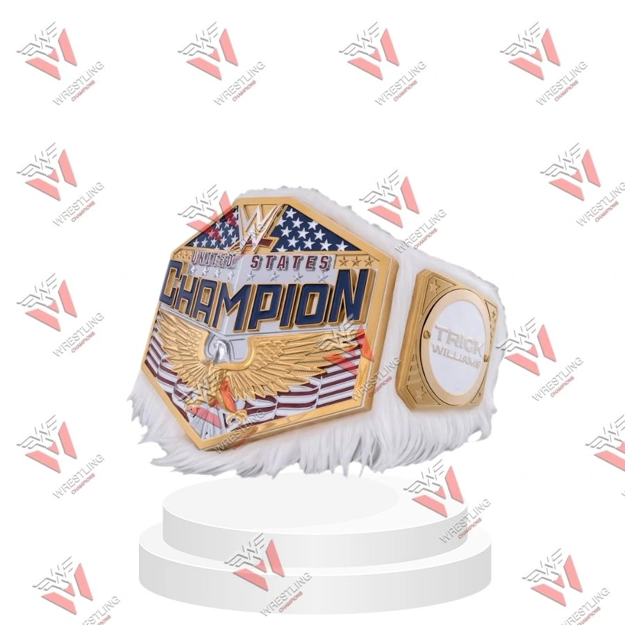 Trick Williams Limited Edition Fur United States Wrestling Championship Title Belt